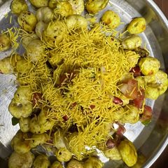 A picture of Makhana bhel chat.