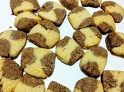 Una foto de receta de polvorones de cacao y vainilla