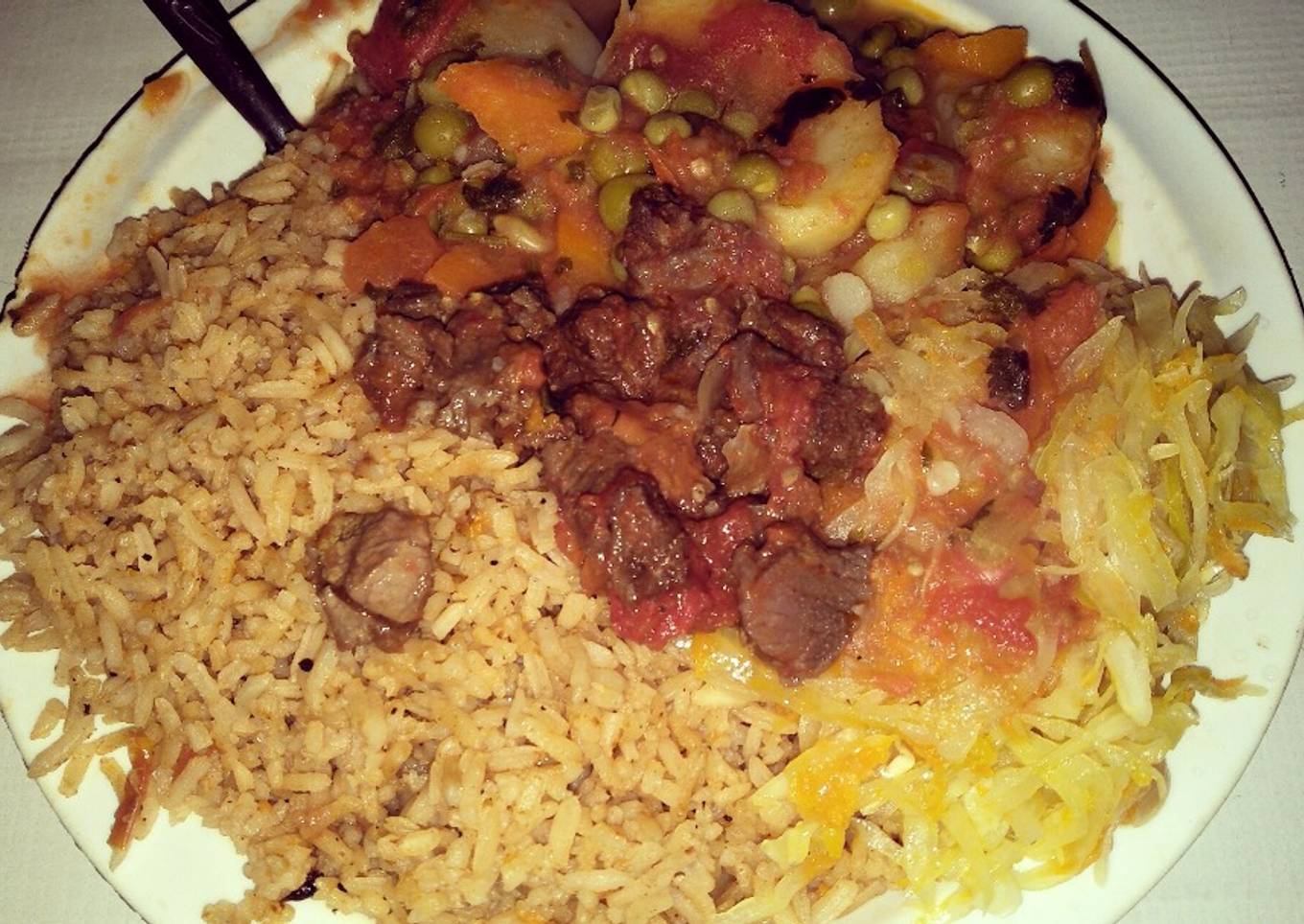 Beef stew with rice