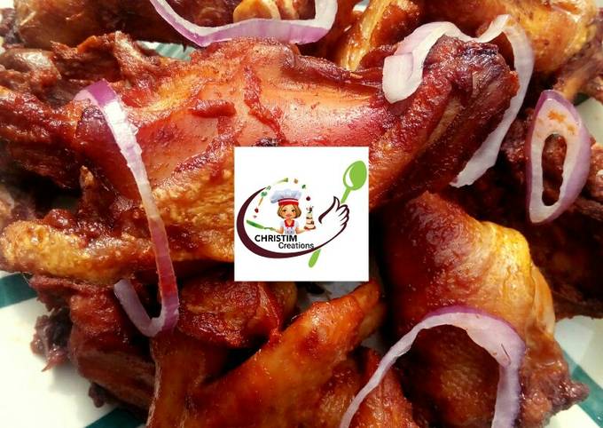 Simple Way to Prepare Favorite Fried chicken in tomatoe sauce