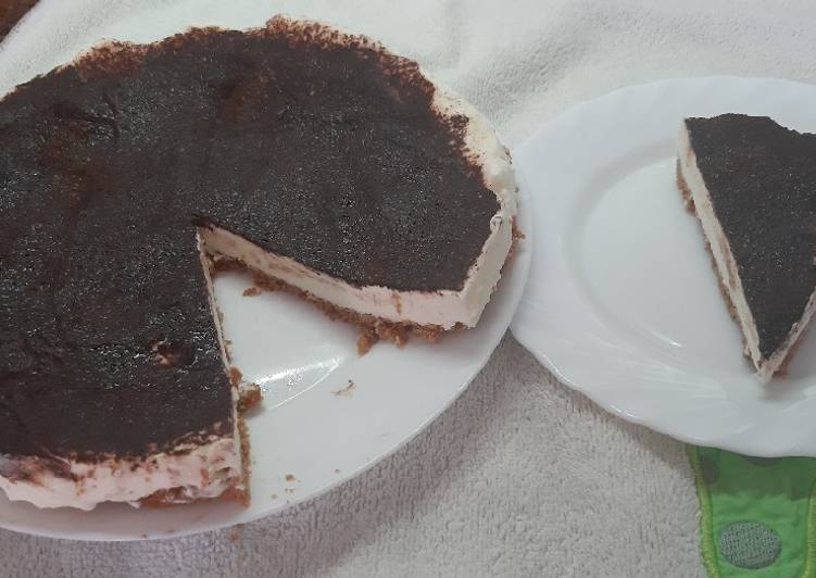 Tarta de queso y cacao caramelizado (sin gelatina)