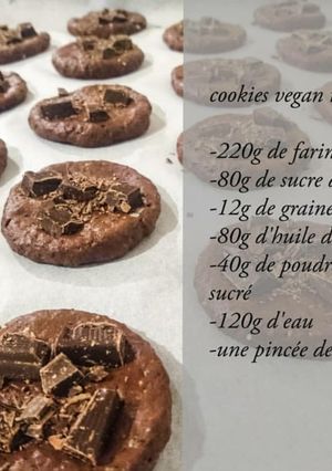 Une photo de Cookies vegan tout chocolat