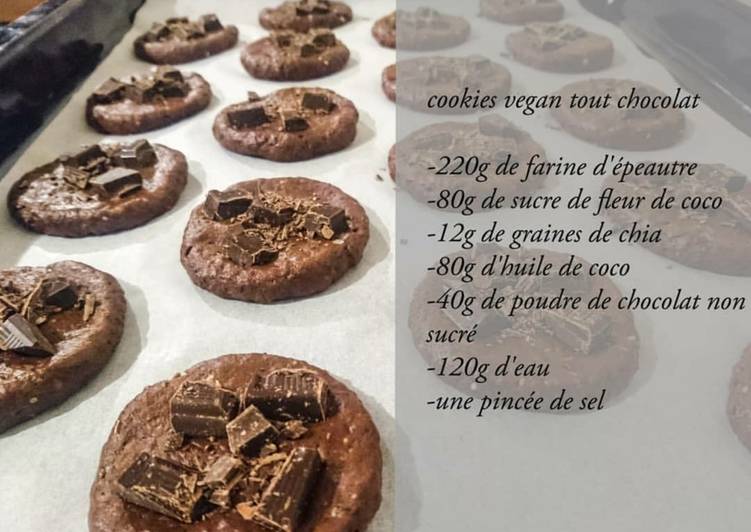 Recette de Fait maison Cookies vegan tout chocolat