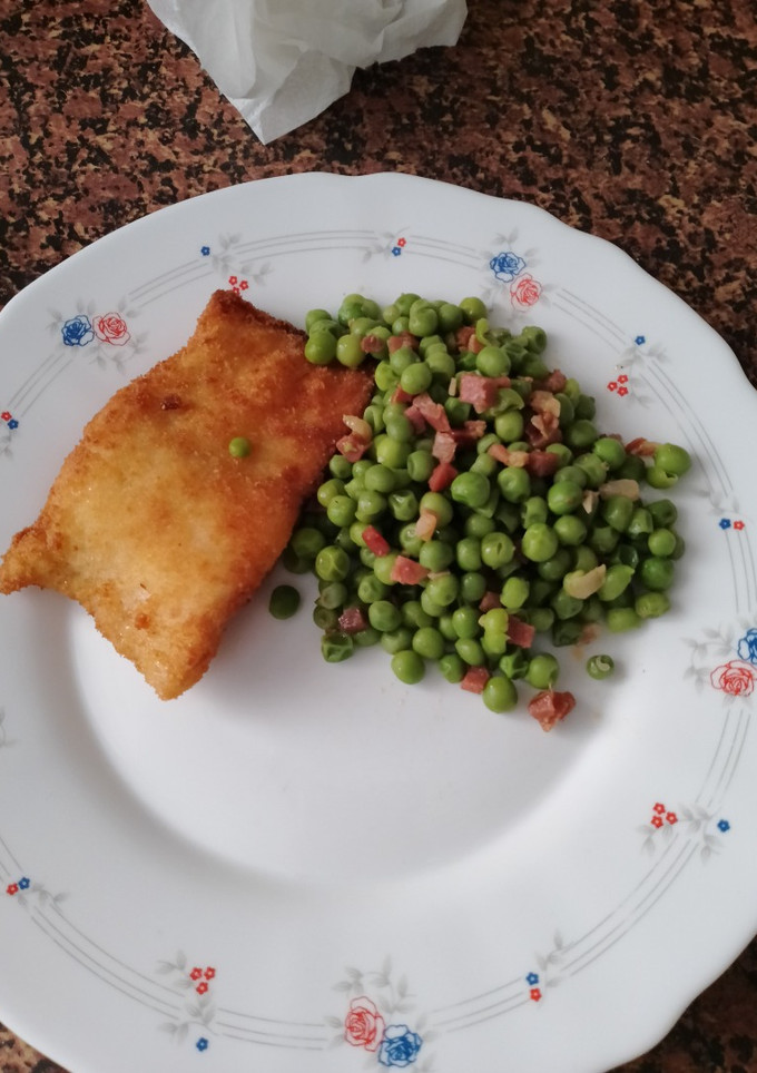 Una foto de Merluza empanada
