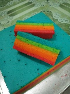 Foto resep Rainbow cake kukus
