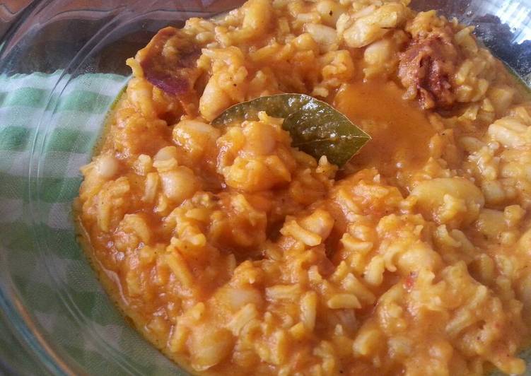 Alubias blancas con arroz