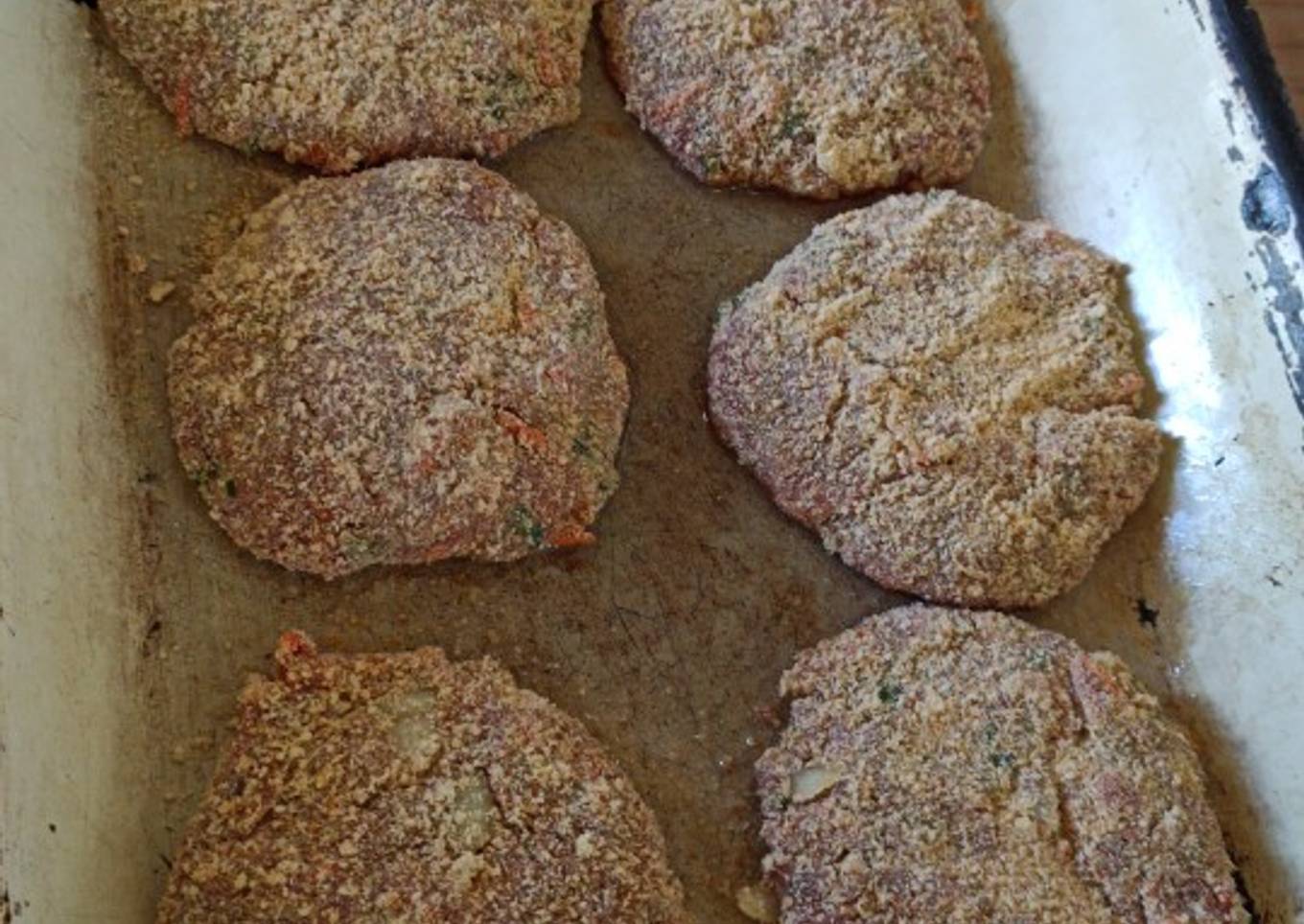 Hamburguesas al horno con vegetales