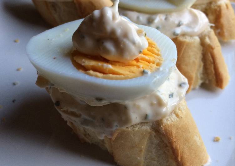 Pan egg mayonnaise