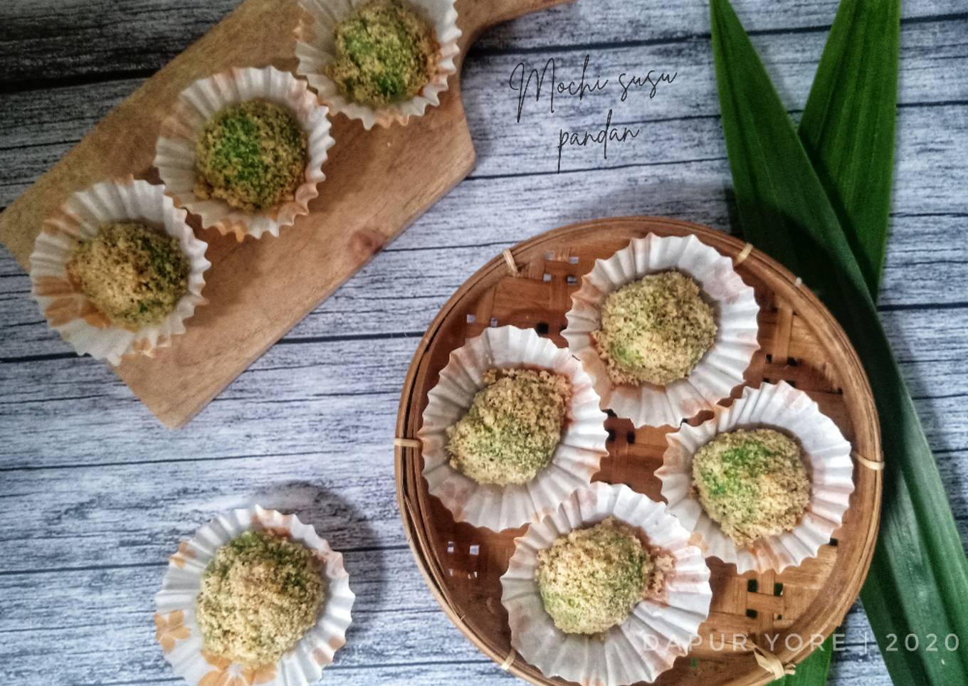 Resep #110 Mochi susu pandan Resep #110 Mochi susu pandan