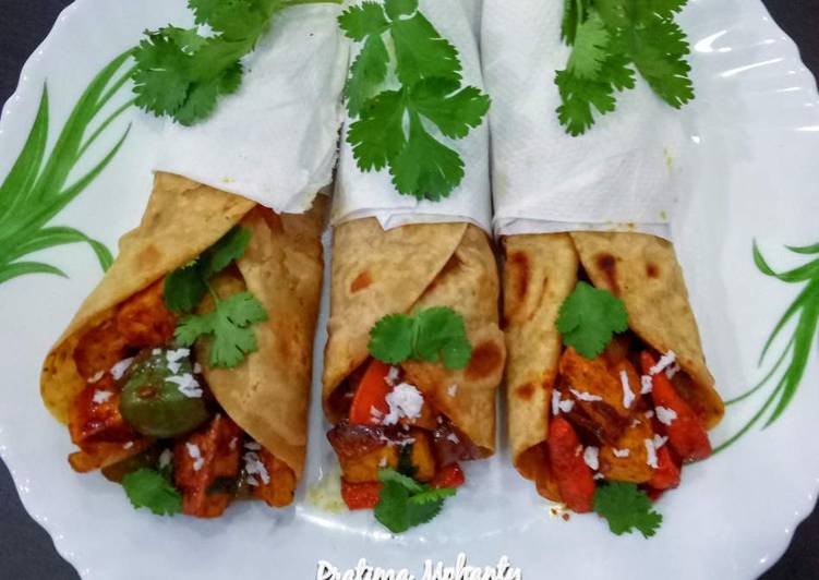 Steps to Prepare Any-night-of-the-week Paneer Roll