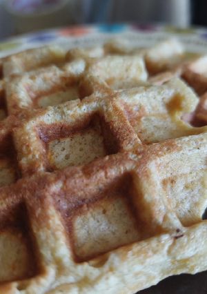 Una foto de Waffles plátano zanahoria