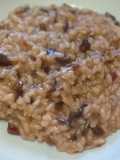 Risotto funghi e rapa rossa