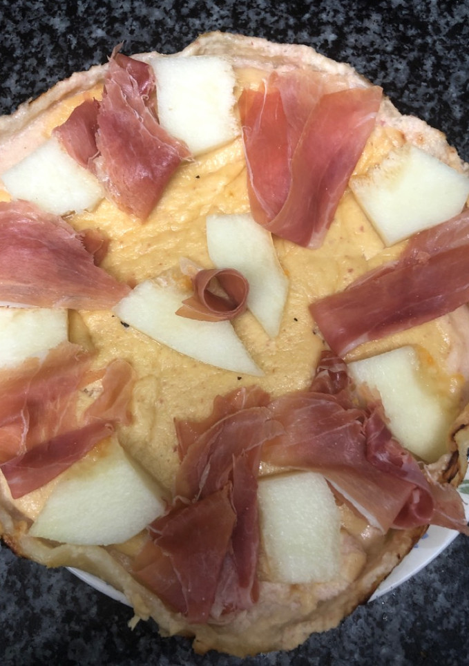 Una foto de 171. Quiche de melón con jamón (principal pasta)