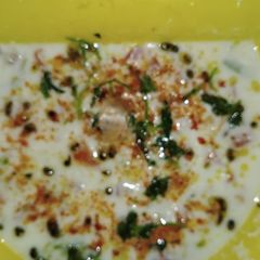 A picture of Masala veggie raita.