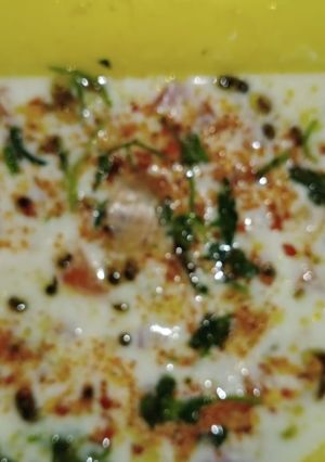A picture of Masala veggie raita.