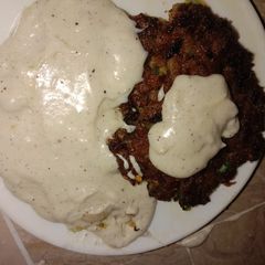A picture of Chapal kabab with white sauce...#eid k pakwan.