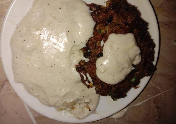 Chapal kabab with white sauce...#eid k pakwan