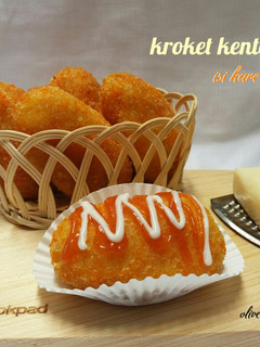 Foto resep Kroket kentang keju isi kare ayam sayur