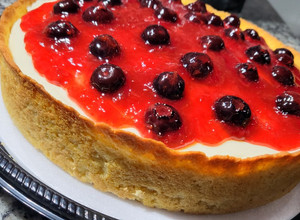Una foto de Postre Cheesecake sin azúcar con harina de almendras
