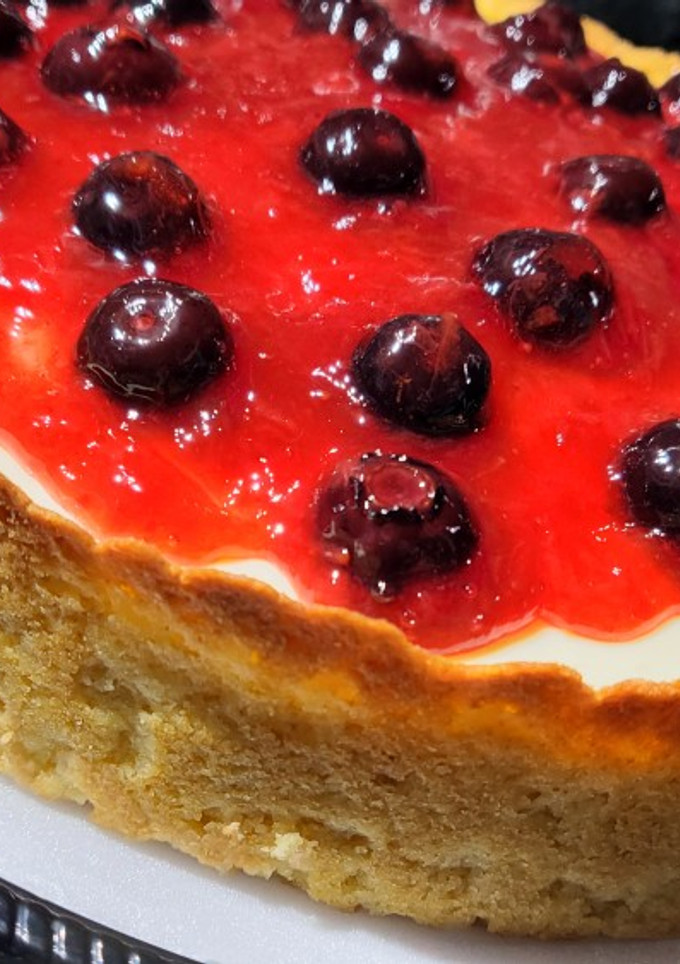 Una foto de Postre Cheesecake sin azúcar con harina de almendras