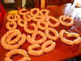 Chorizos de cerdo casero