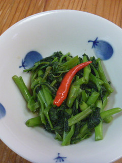 日式蝦醬空心菜 的食譜成品照片