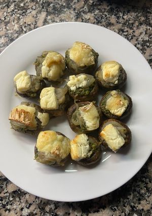 Una foto de Champiñones rellenos