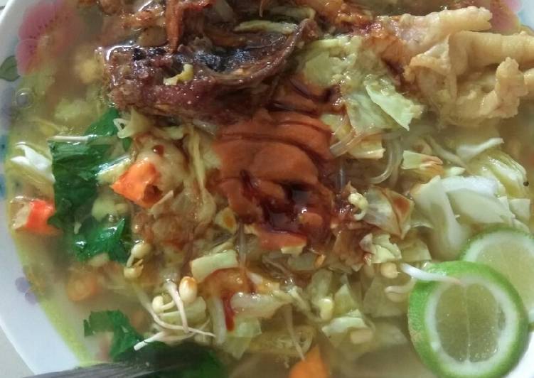Cara Gampang Menyiapkan Soto ayam kampung, Bisa Manjain Lidah