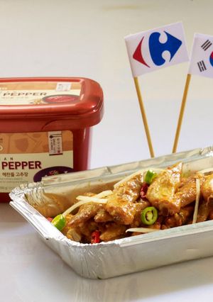 【家樂福廚房】韓式醬x韓國辣雞翅 的食譜成品照片