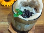 Gambar kopi susu almond