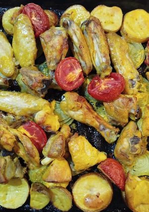 عکسی از دستور مرغ تنوری🍗