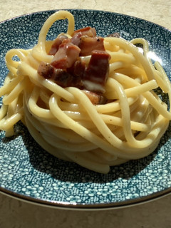 Una foto de Pasta a la carbonara