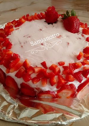 Une photo de Gâteau Dessert Aux Fraises🍓