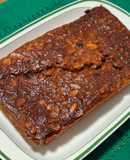 Budín de pan con almendras y arándanos