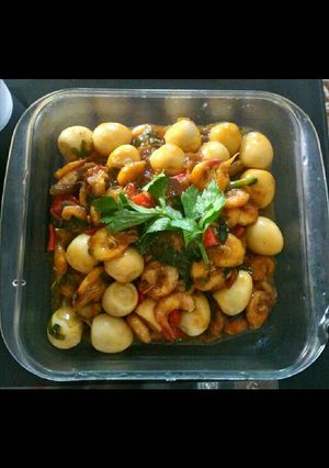 Foto resep Udang saos tiram pedas