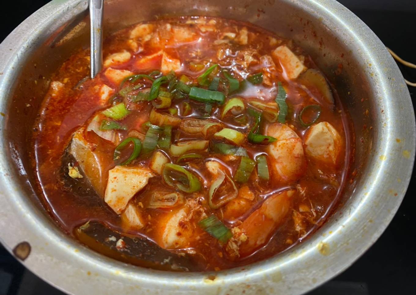 5 minutes sundubu jjigae (sup tahu Korea 5 menit)