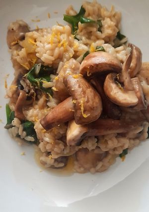 Foto de Risotto de Cogumelos e Espinafres