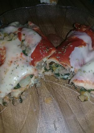 Una foto de Canelones de carne picada y acelga