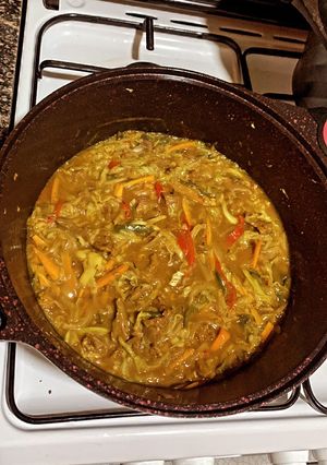 A picture of Beef and cabbage sauce (my version).