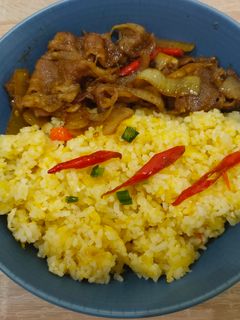 Foto resep Beef Teriyaki with Butter Rice in Bowl