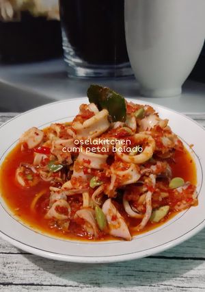 Foto resep Cumi petai balado