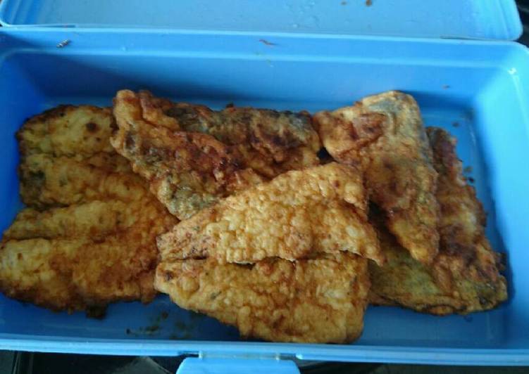 Fried hake fish