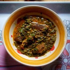 A picture of Ewedu and Egusi Soup.