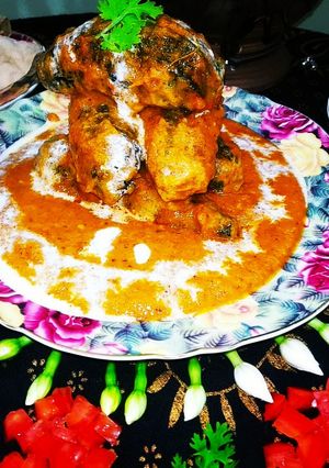 A picture of Bharwa Karela in Gravy.