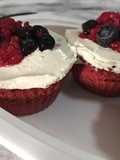 Cup cake Red Velvet 🍒🍫🍰/ en microondas/ low carb