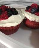 Cup cake Red Velvet 🍒🍫🍰/ en microondas/ low carb