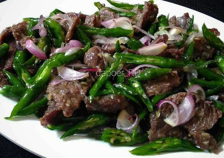 Cara Memasak Dendeng Batokok Cabe Ijo Kekinian