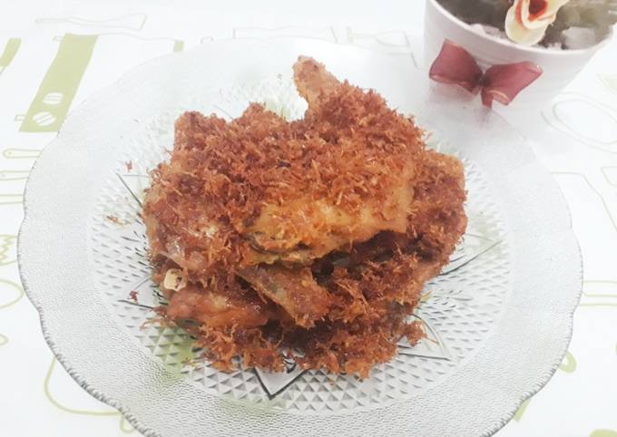 Ayam serundeng bumbu 1bahan sajo