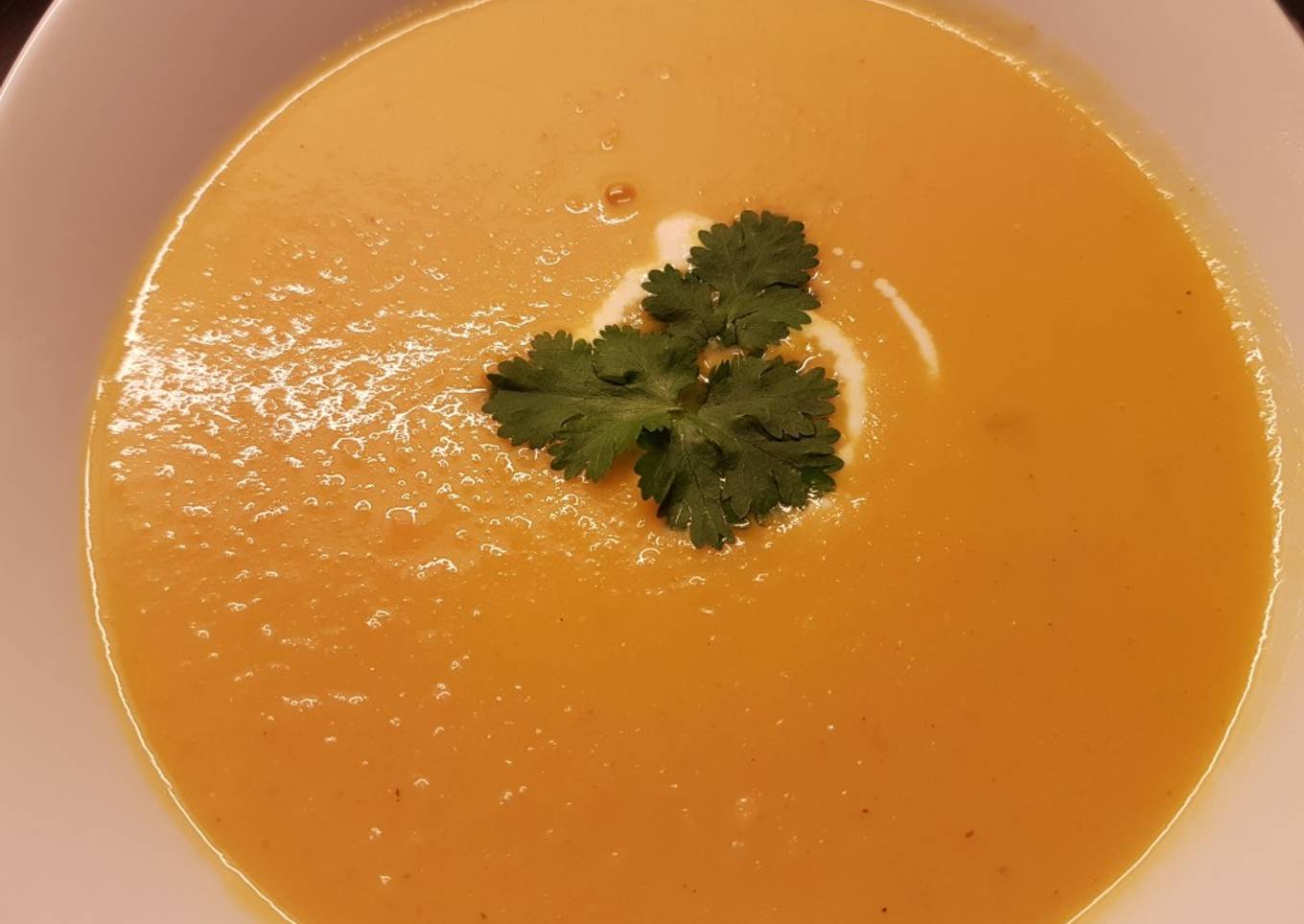 Crema de Batata, Jengibre y Curry