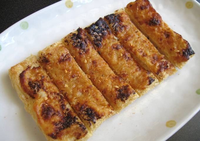 Abura-age (Fried Thin Tofu) with Miso Mayo Sauce